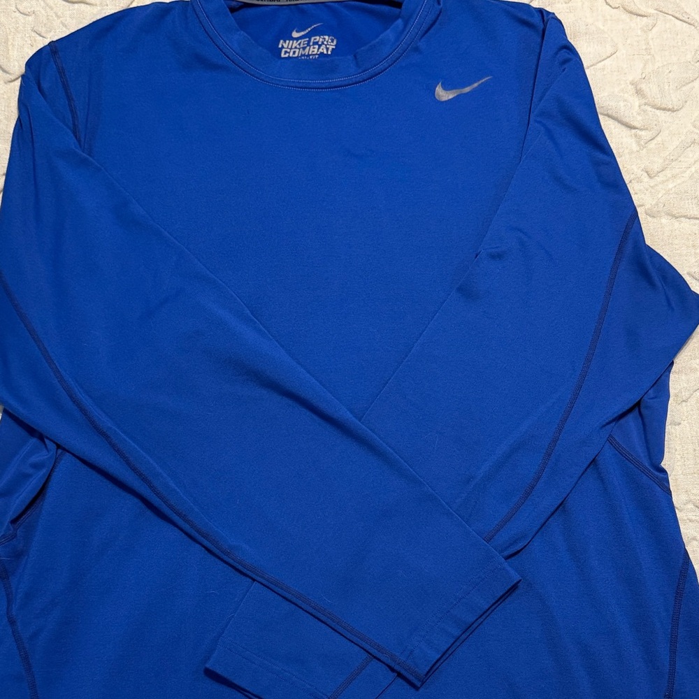 Nike Men's Royal Blue Long Sleeve Shirt